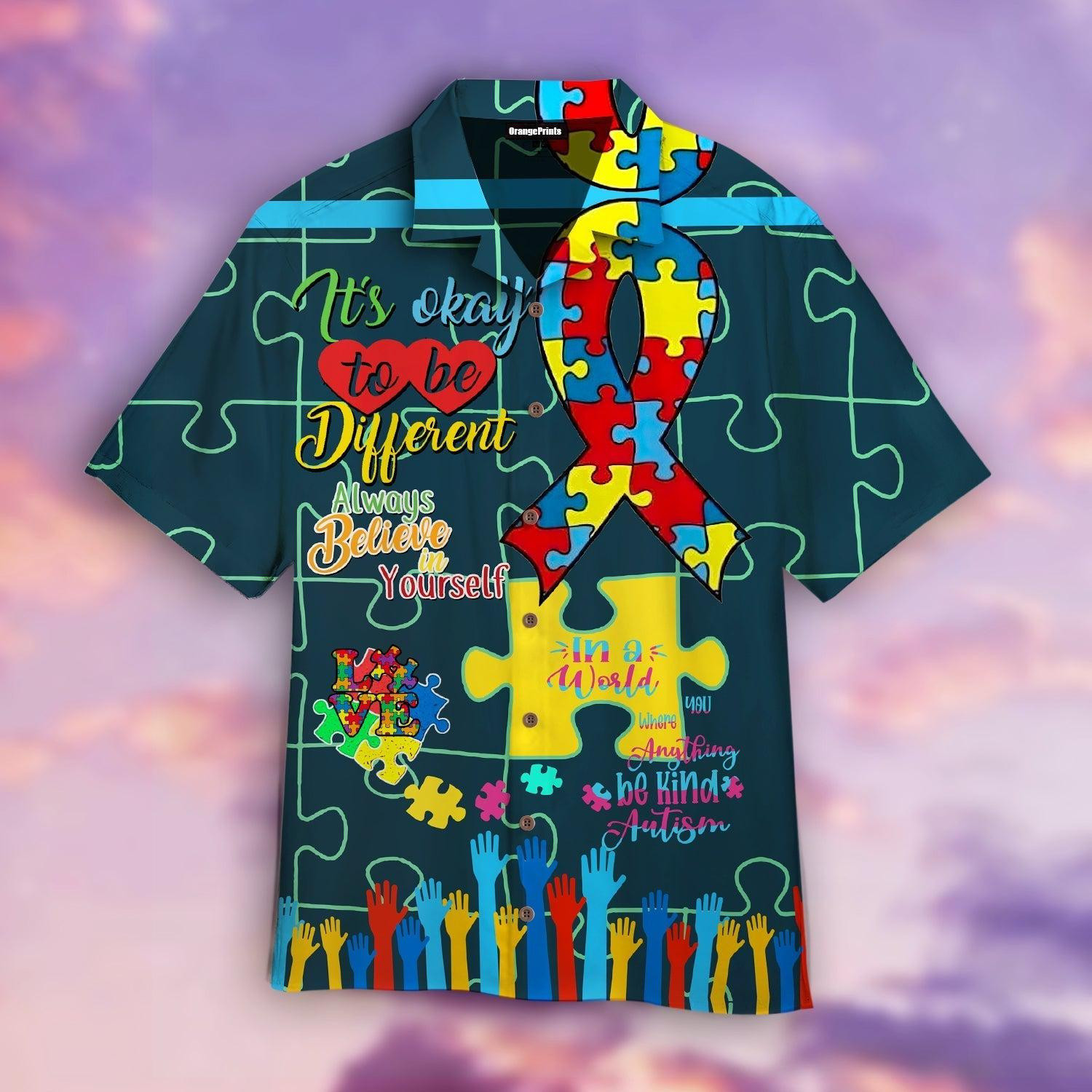 Colorful Autism Awareness Hawaiian Shirt