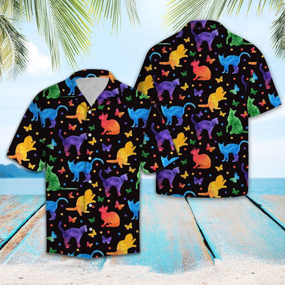 Colorful Cat Hawaiian Shirt