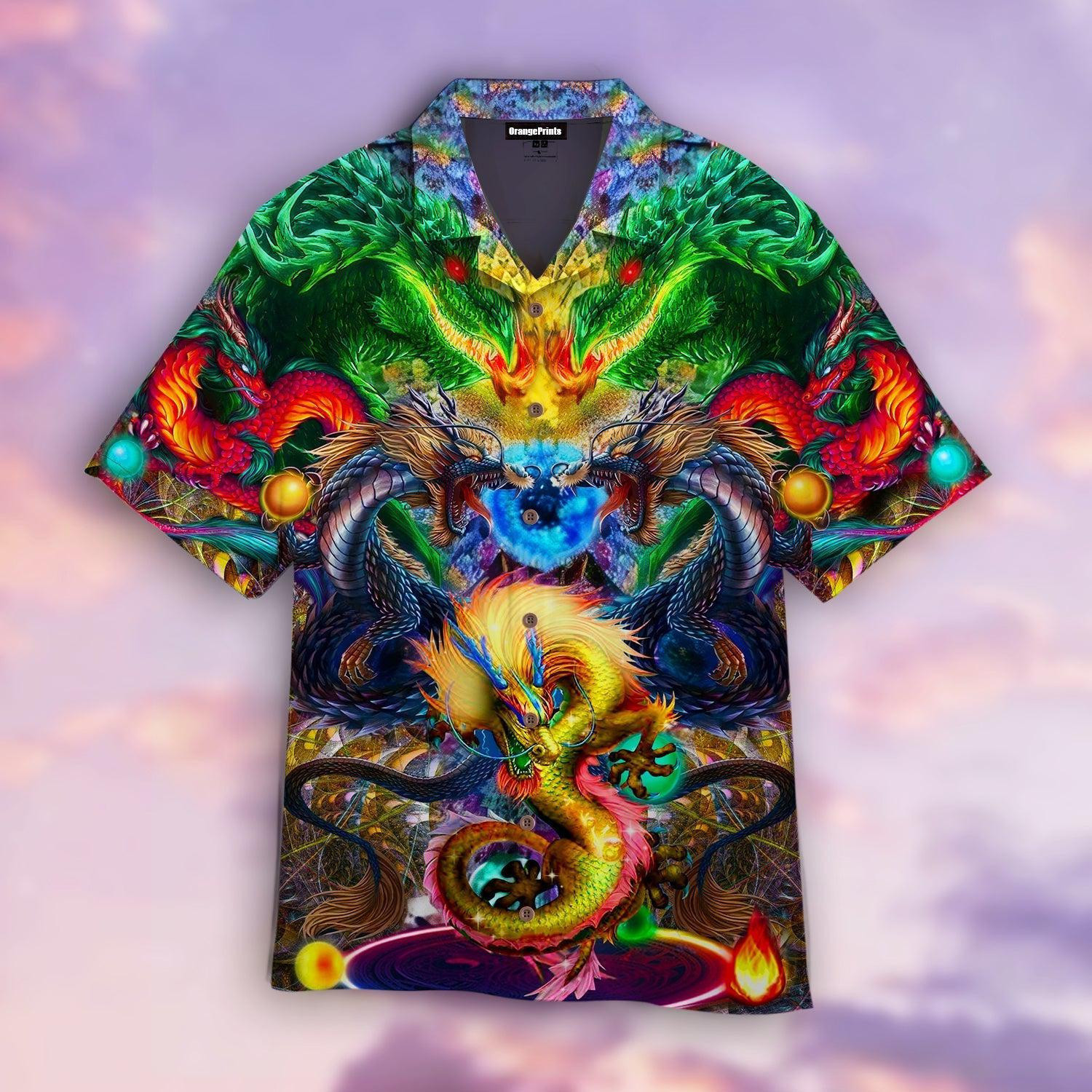 Colorful Dragon Armor Hawaiian Shirt