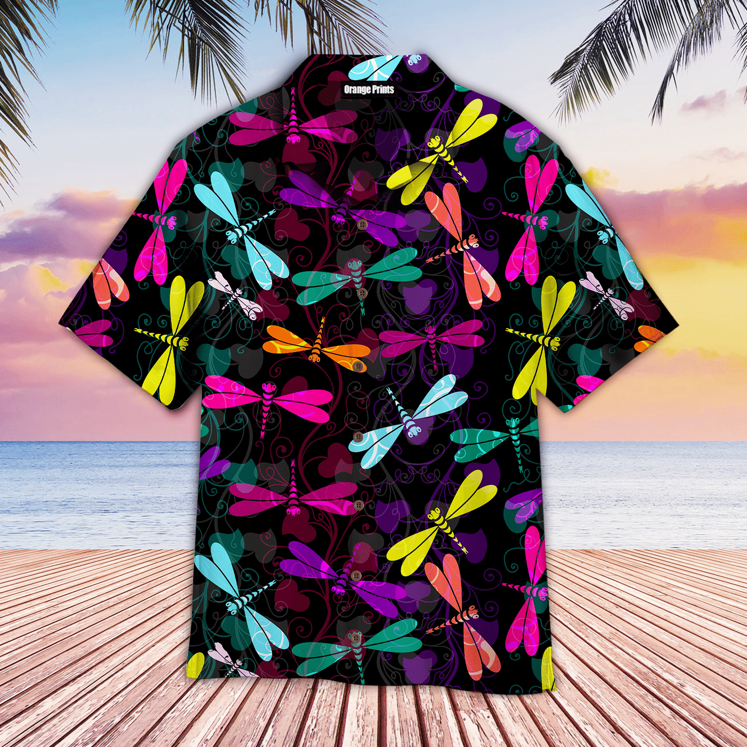 Colorful Dragonfly Hawaiian Shirt