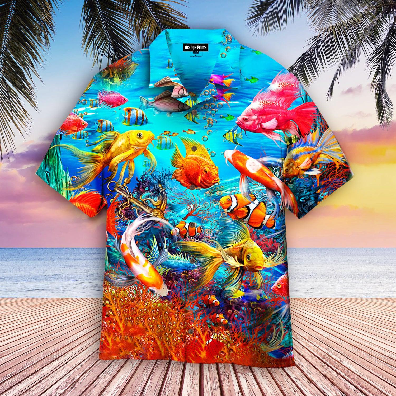 Colorful Fishes Hawaiian Shirt