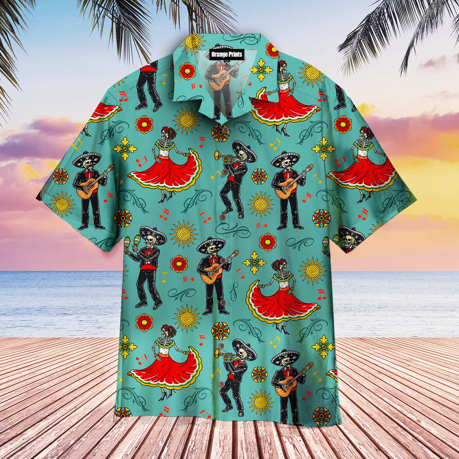 Colorful Mexican Vintage Aloha Hawaiian Shirts For Men & For Women | WT4036