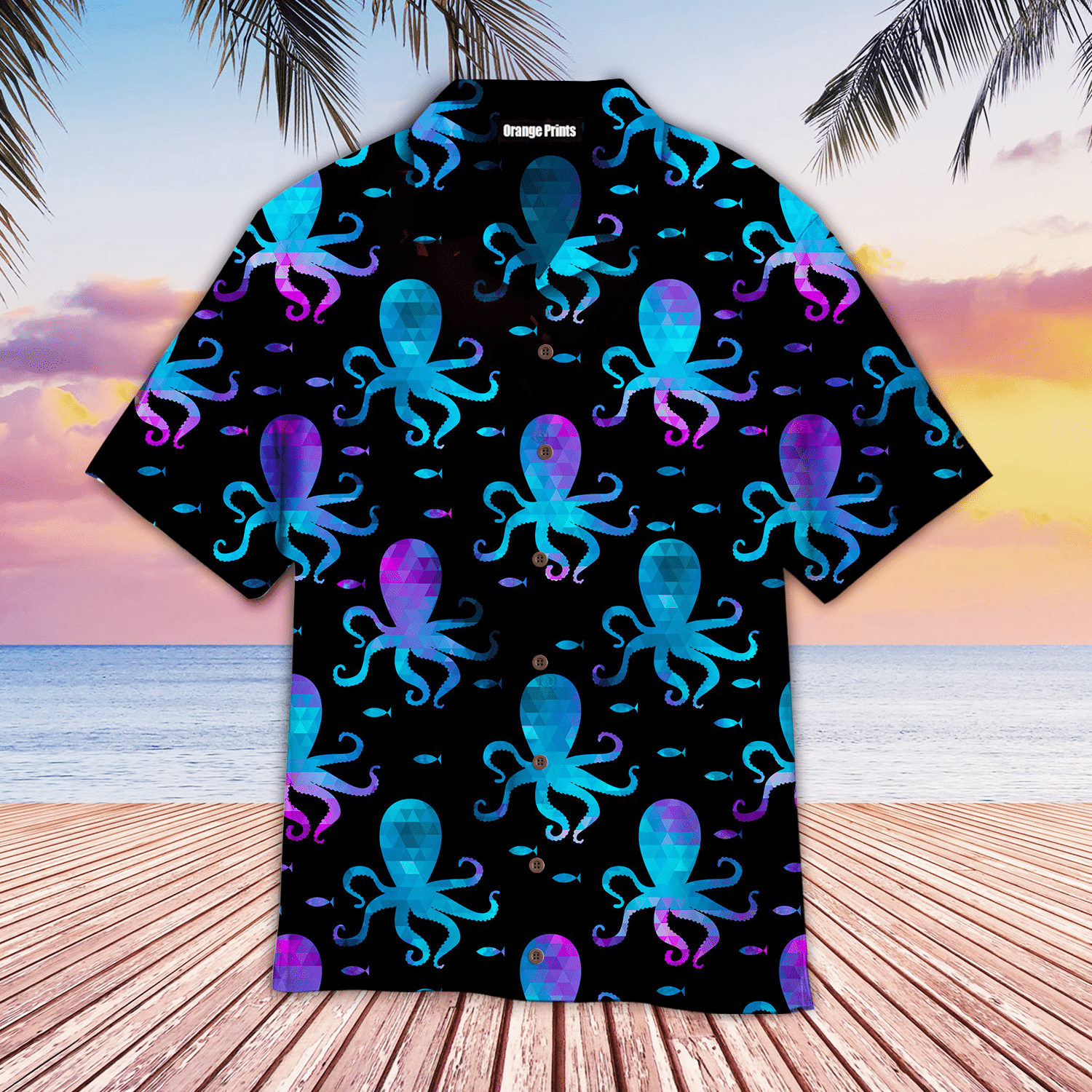 Colorful Octopus Undersea Hawaiian Shirt