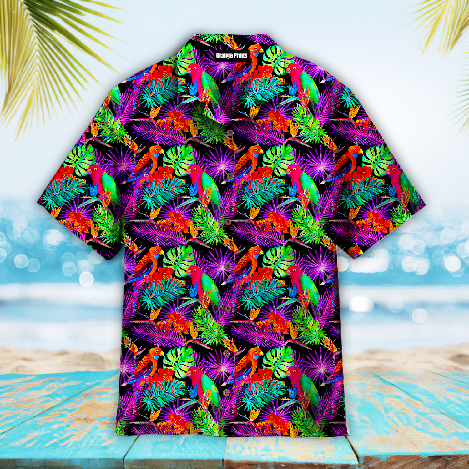 Colorful Parrot Tropical Hawaiian Shirt
