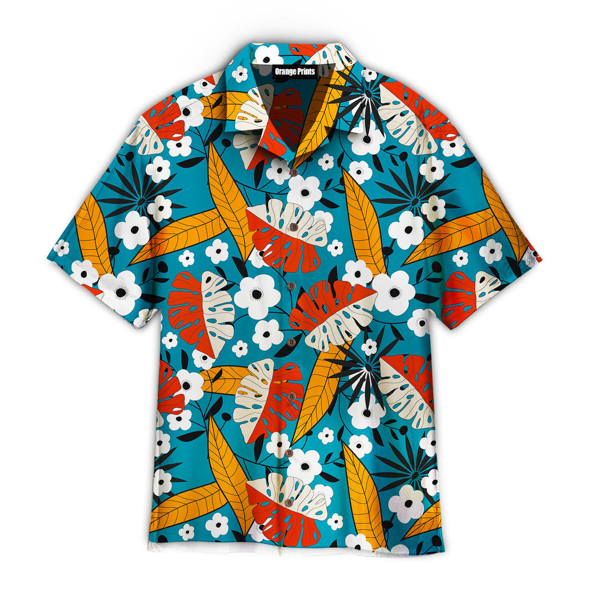 Colorful Tropical Floral Pattern Hawaiian Shirt