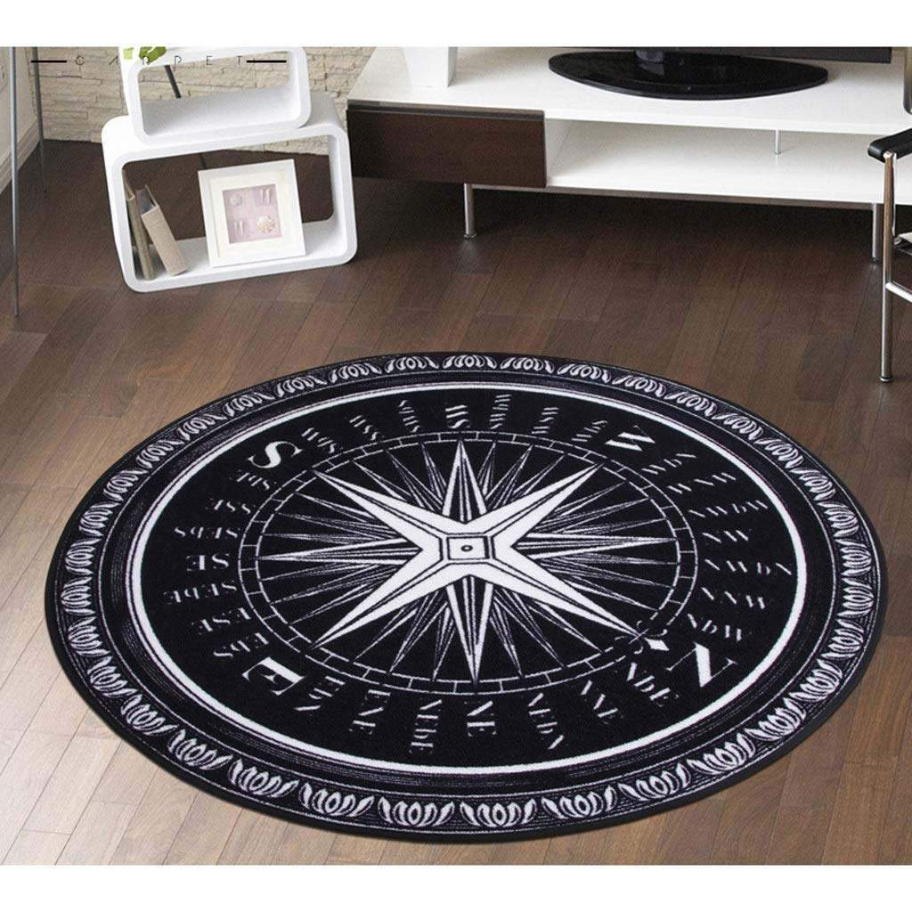 Compass Limited Edition Round Rug Carpet Bedroom Livingroom Home Decor