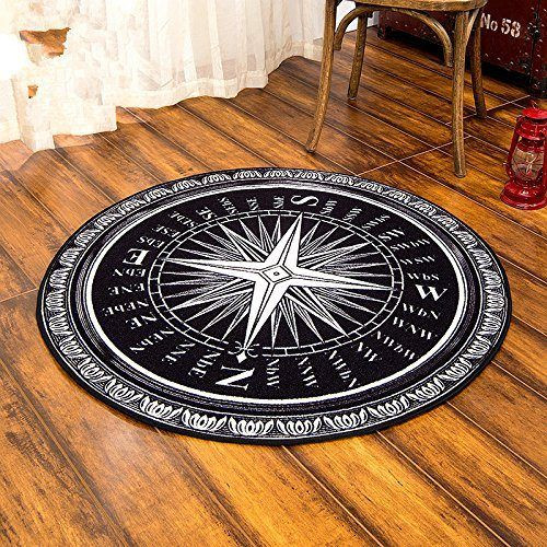 Compass Round Rug Carpet Bedroom Livingroom Home Decor