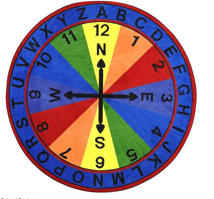 Compass Round Rug Carpet Bedroom Livingroom Home Decor