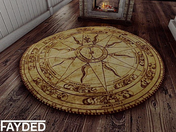 Compass Round Rug Carpet Bedroom Livingroom Home Decor
