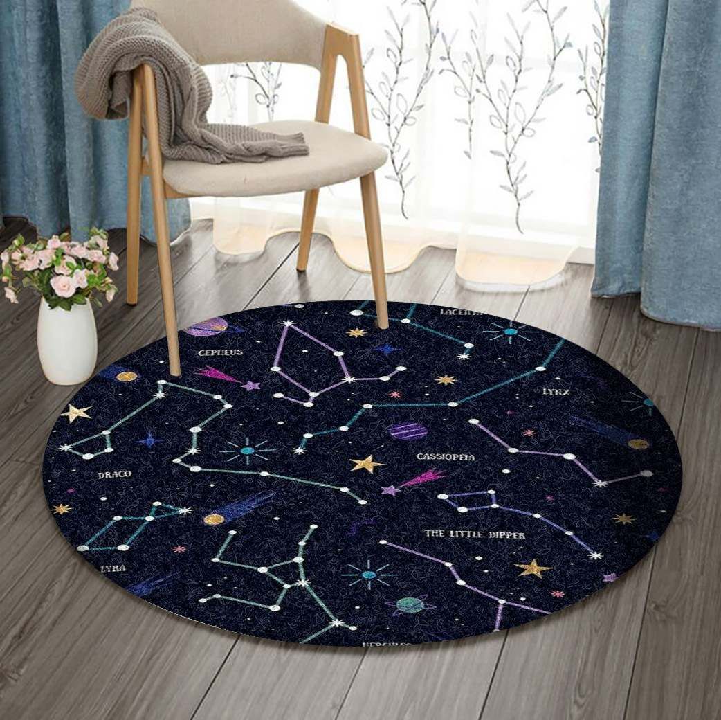 Constellation Round Rug Carpet Bedroom Livingroom Home Decor
