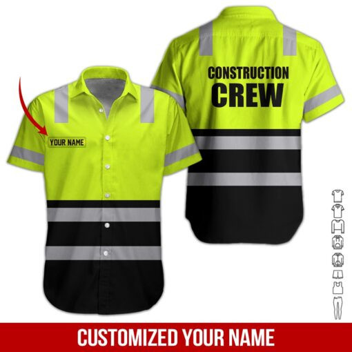 Construction Crew Personalized Hawaiian Shirt