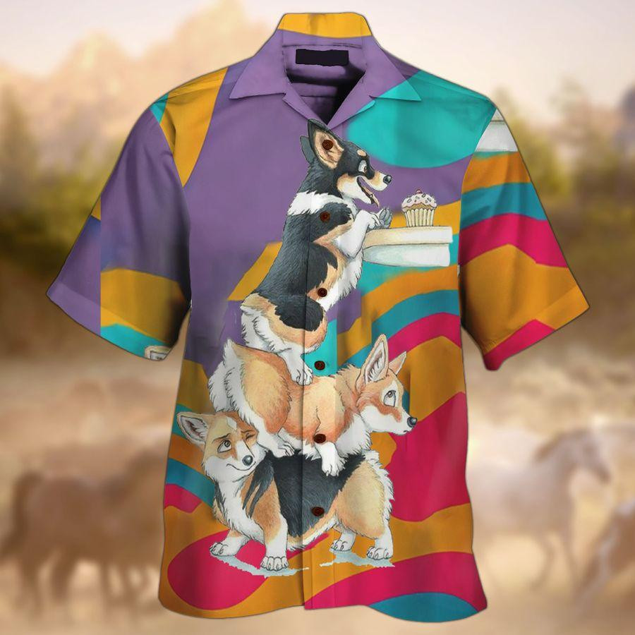 Corgi Dog Hawaiian Shirt
