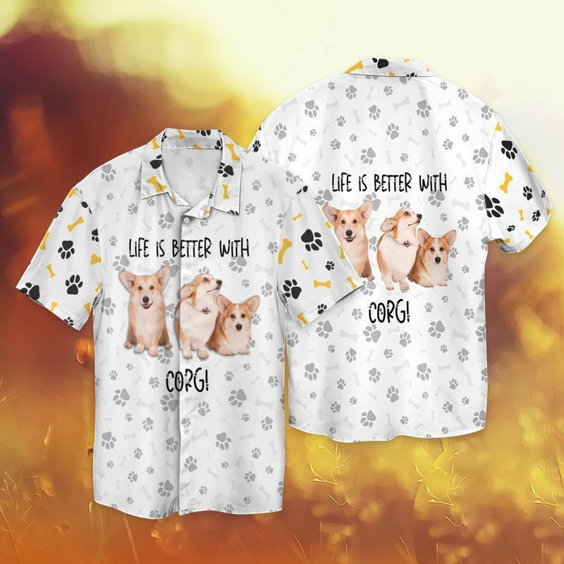 Corgi Dog Life Is Better With Corgi Hawaiian Shirt