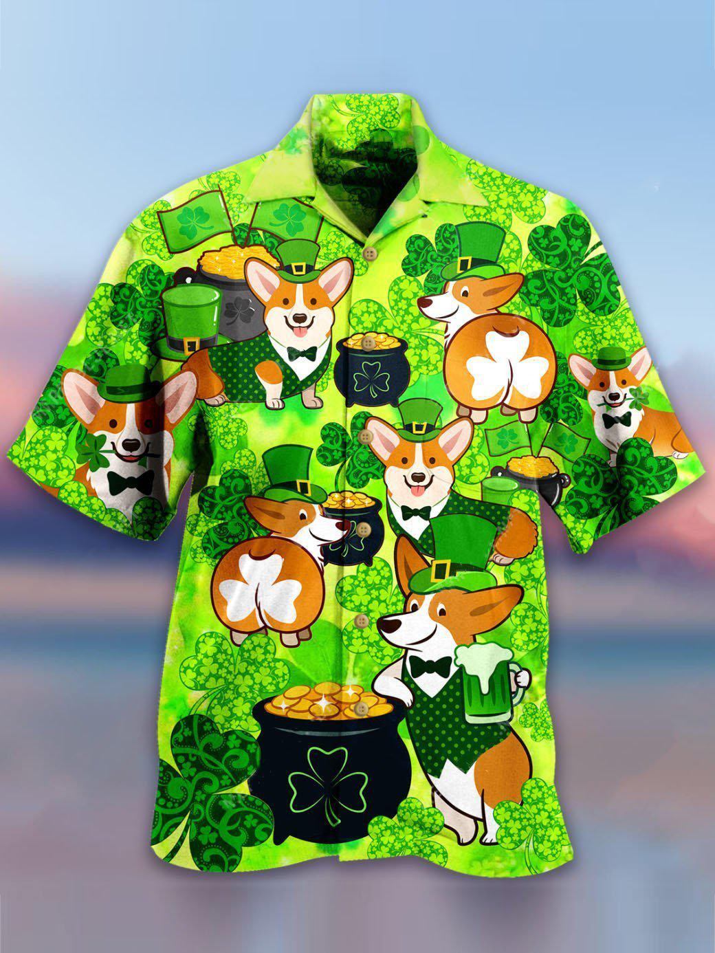 Corgi Dog Patrick's Day Hawaiian Shirt