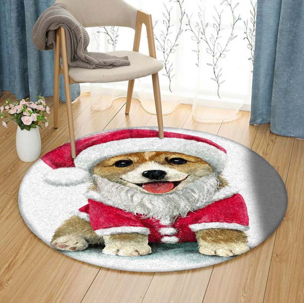 Corgi Round Rug Carpet Bedroom Livingroom Home Decor
