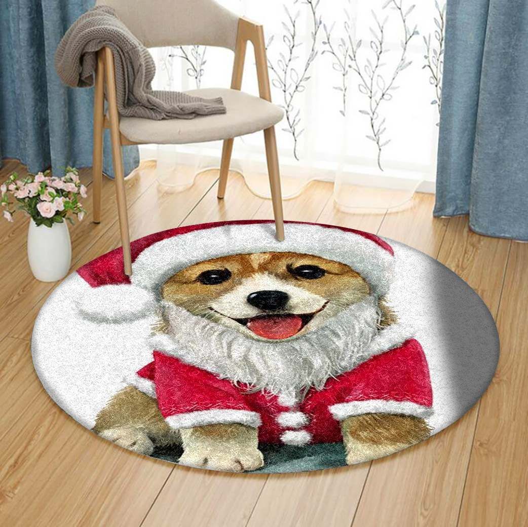 Corgi Round Rug Carpet Bedroom Livingroom Home Decor