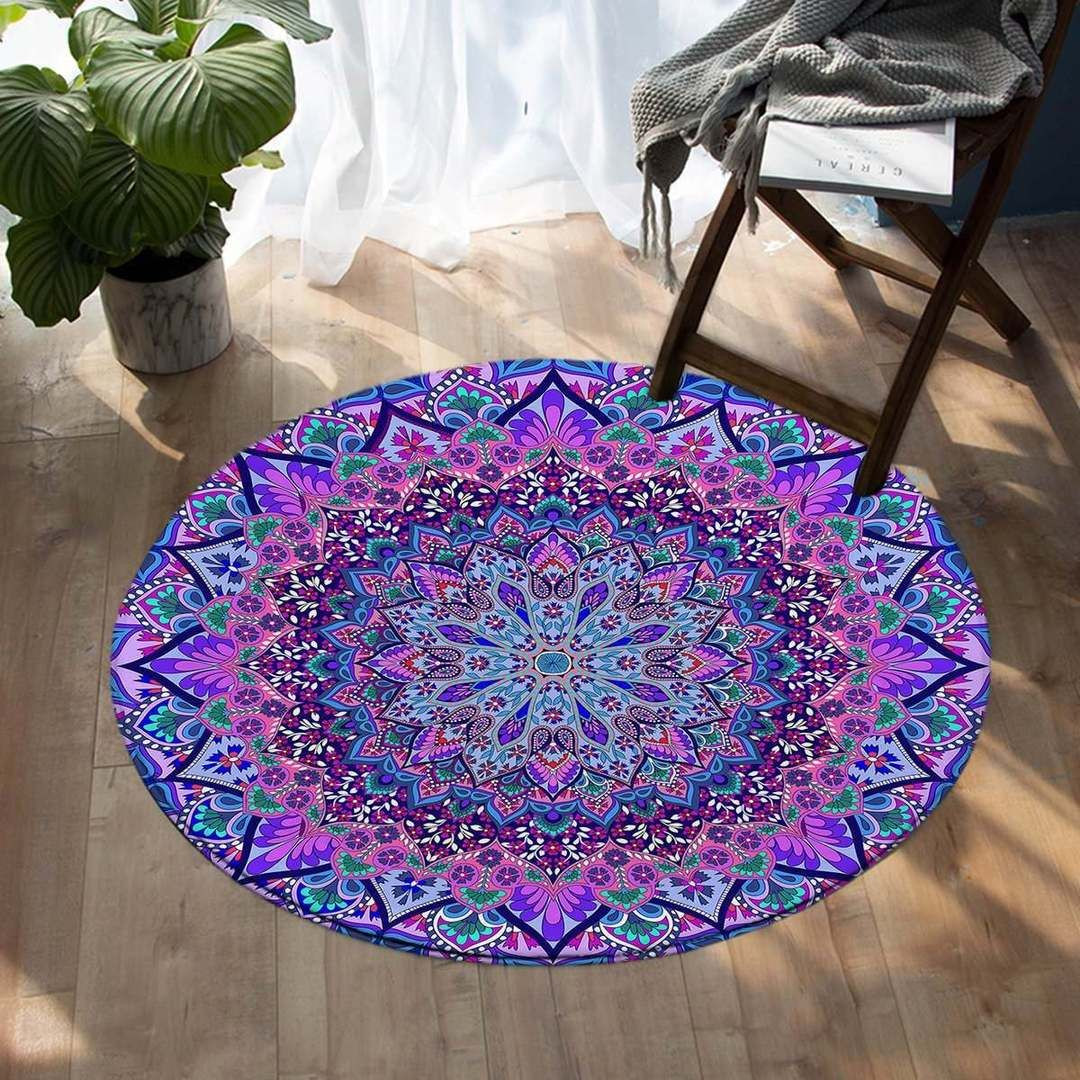 Cosmic Bohemian Round Rug Carpet Bedroom Livingroom Home Decor