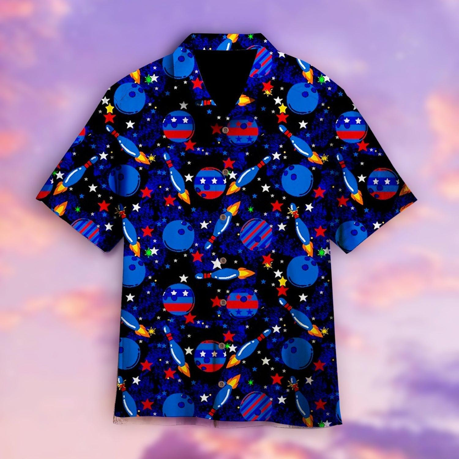 Cosmic Galaxy Bowling Hawaiian Shirt
