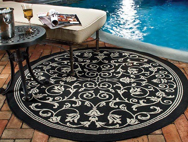 Courtyard Ii Round Rug Carpet Bedroom Livingroom Home Decor