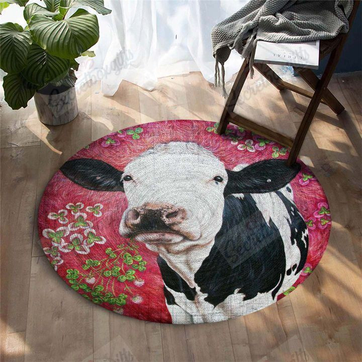 Cow Round Rug Carpet Bedroom Livingroom Home Decor