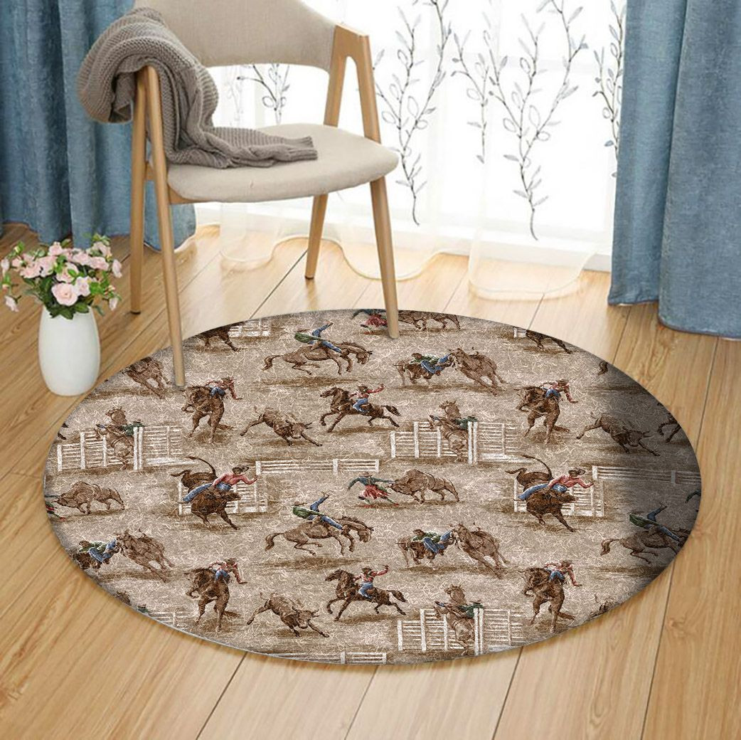 Cowboy Limited Edition Round Rug Carpet Bedroom Livingroom Home Decor