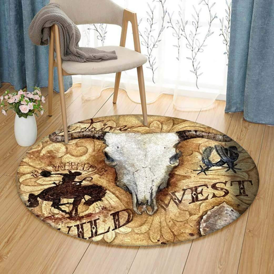 Cowboy Limited Edition Round Rug Carpet Bedroom Livingroom Home Decor