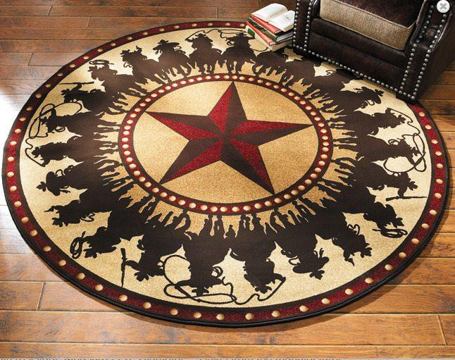 Cowboy Limited Edition Round Rug Carpet Bedroom Livingroom Home Decor
