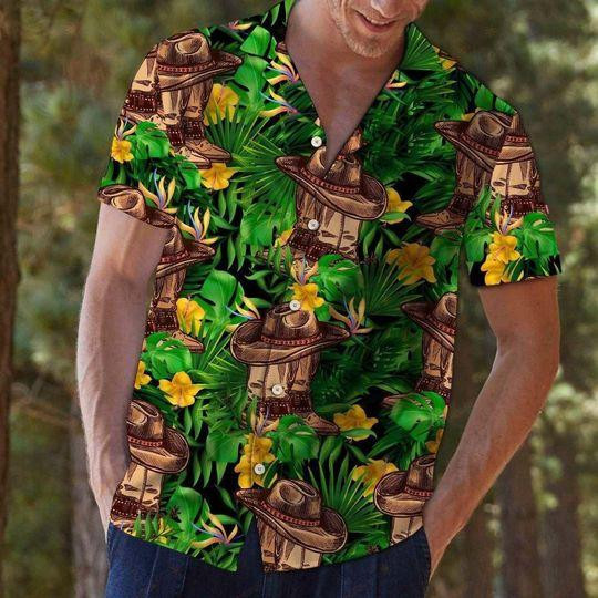Cowboy Tropical Hawaiian Shirt