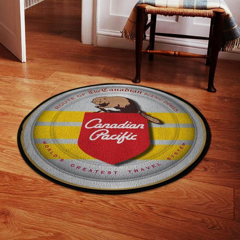 Cpr Round Mat Canadian Pacific Railroad Round Rug Carpet Bedroom Livingroom Home Decor