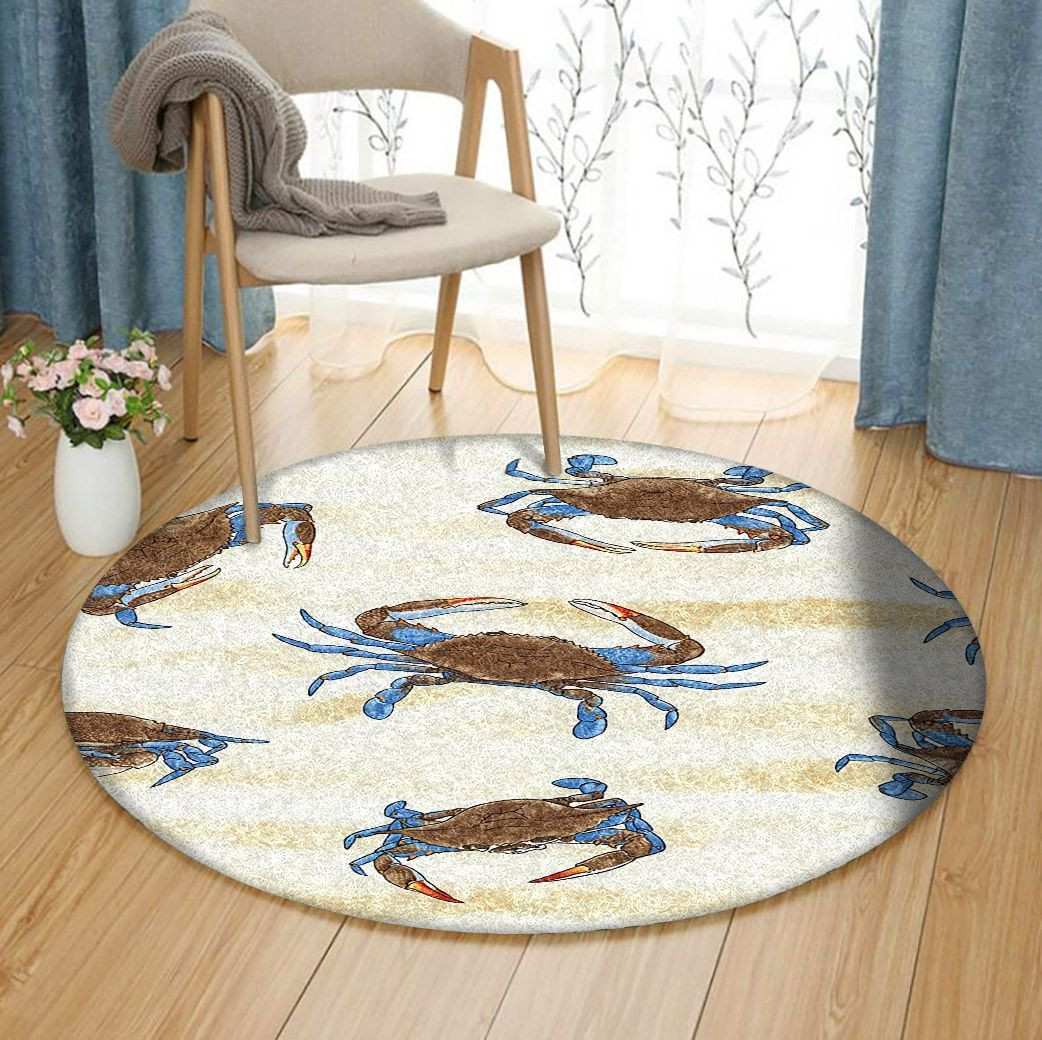 Crabs Limited Edition Round Rug Carpet Bedroom Livingroom Home Decor
