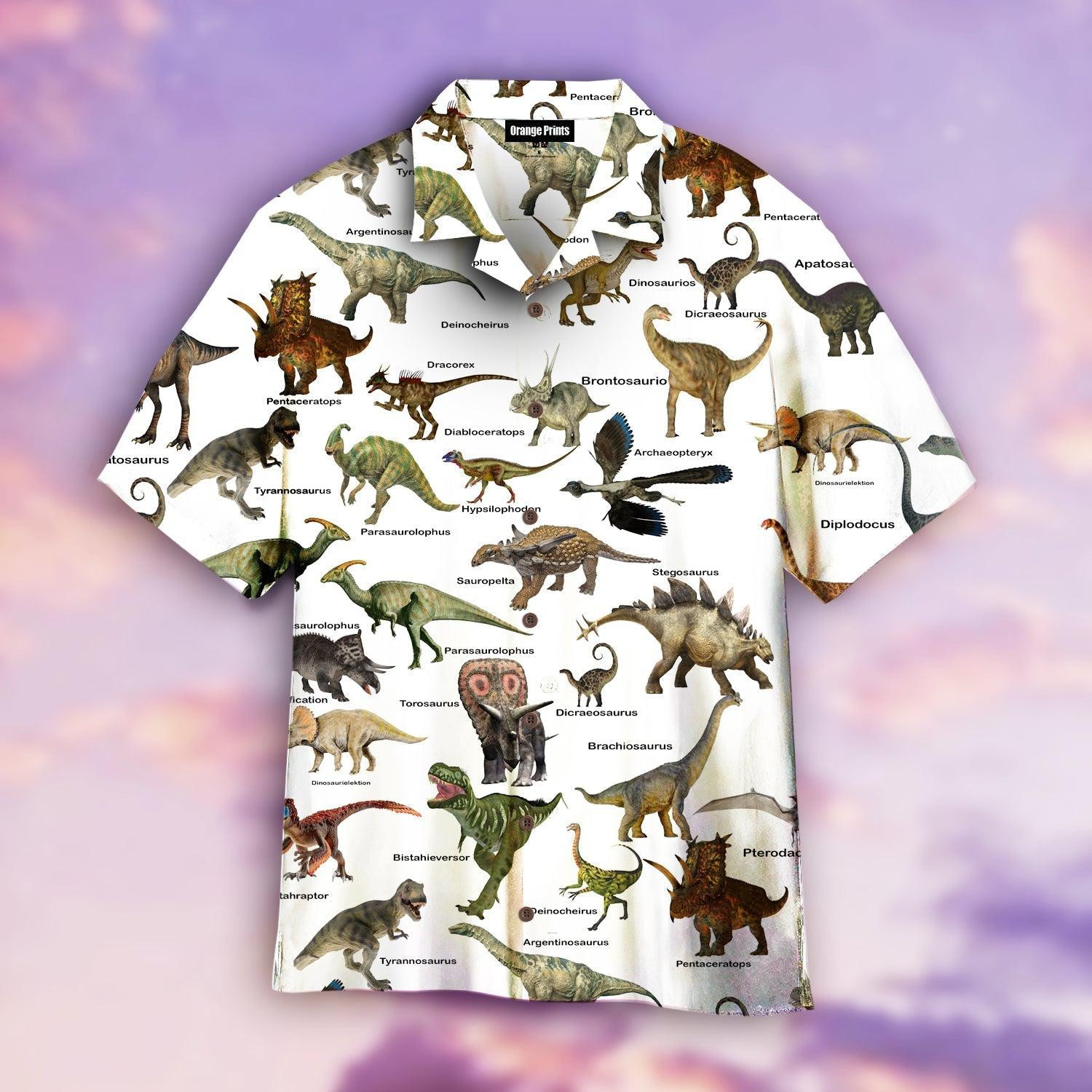 Cretaceous Dinosaurs Hawaiian Shirt