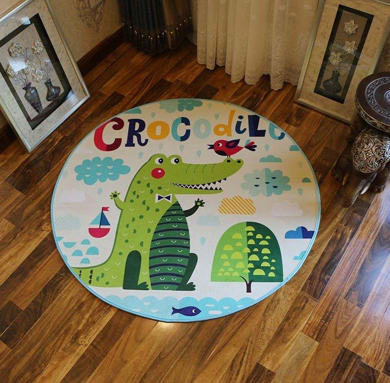 Crocodile Round Rug Carpet Bedroom Livingroom Home Decor