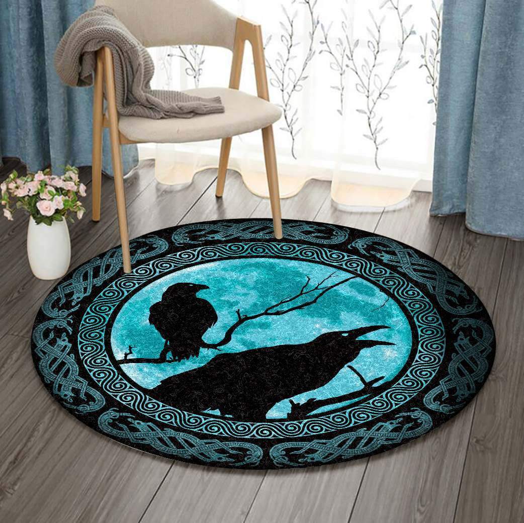 Crow Limited Edition Round Rug Carpet Bedroom Livingroom Home Decor