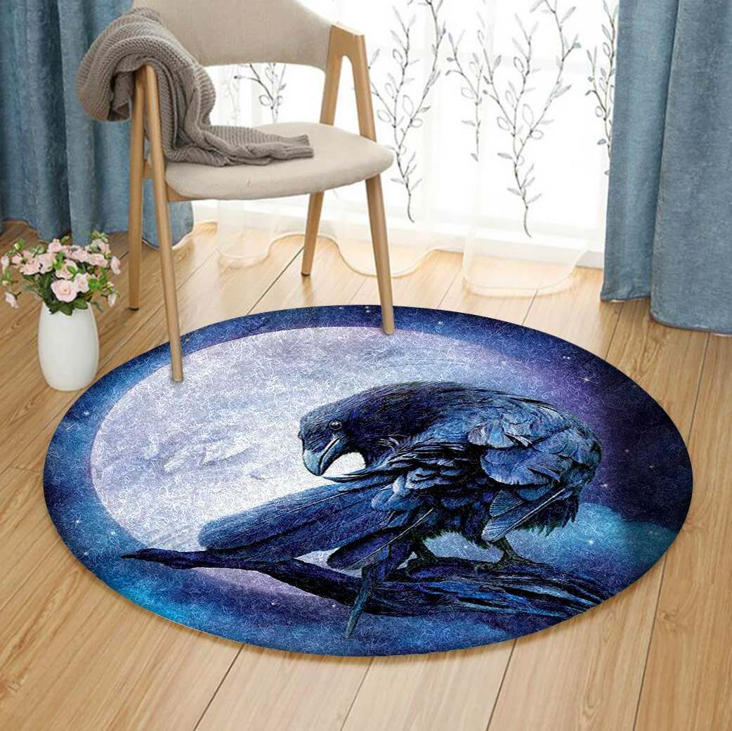 Crow Round Rug Carpet Bedroom Livingroom Home Decor