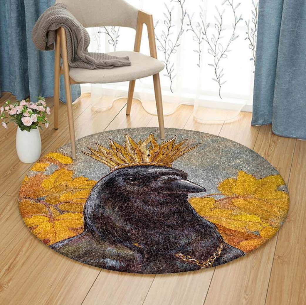 Crow Round Rug Carpet Bedroom Livingroom Home Decor