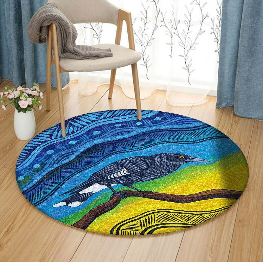 Crows Round Rug Carpet Bedroom Livingroom Home Decor
