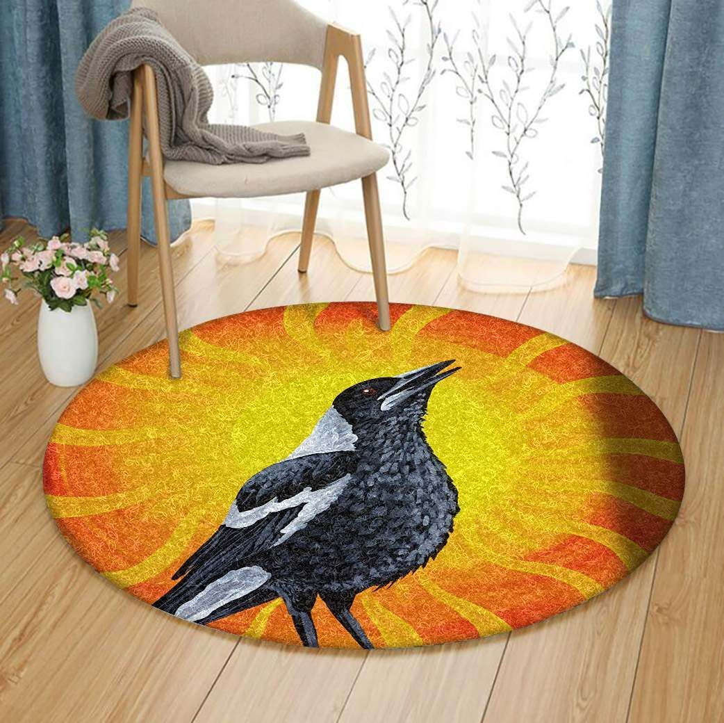 Crows Round Rug Carpet Bedroom Livingroom Home Decor