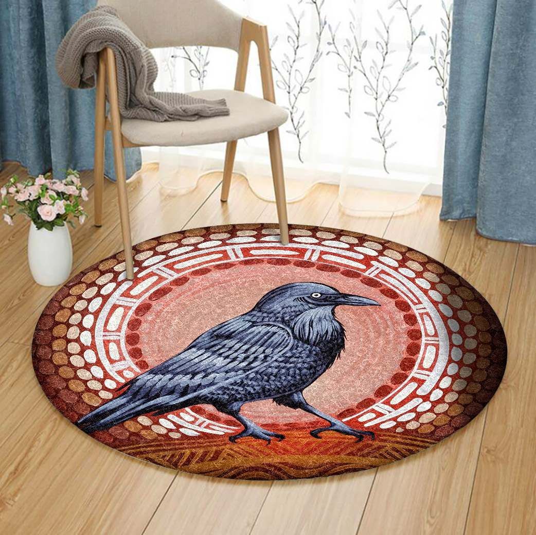 Crows Round Rug Carpet Bedroom Livingroom Home Decor