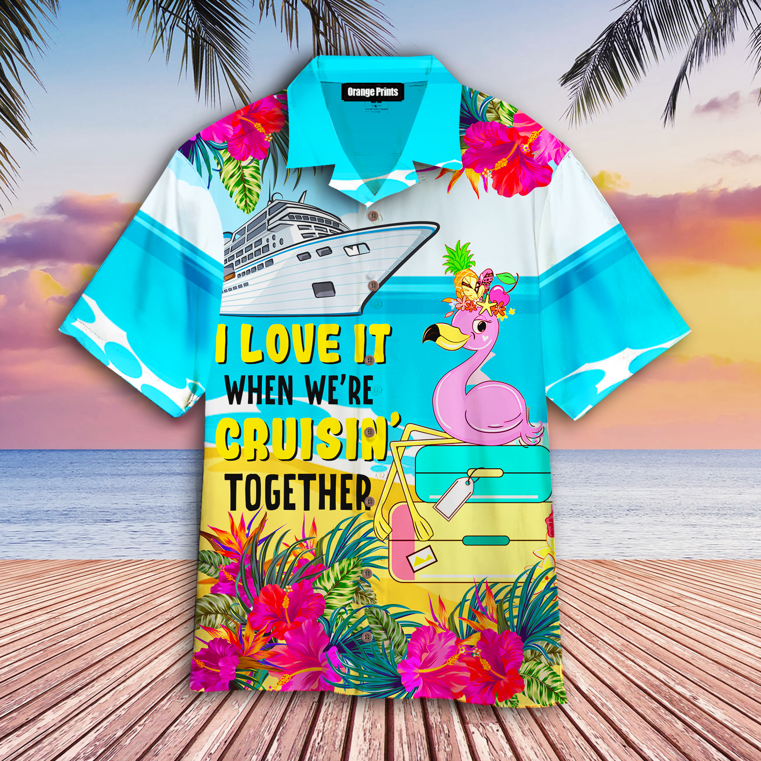Cruising Together With Flamingo Summer Hawaiian Shirt