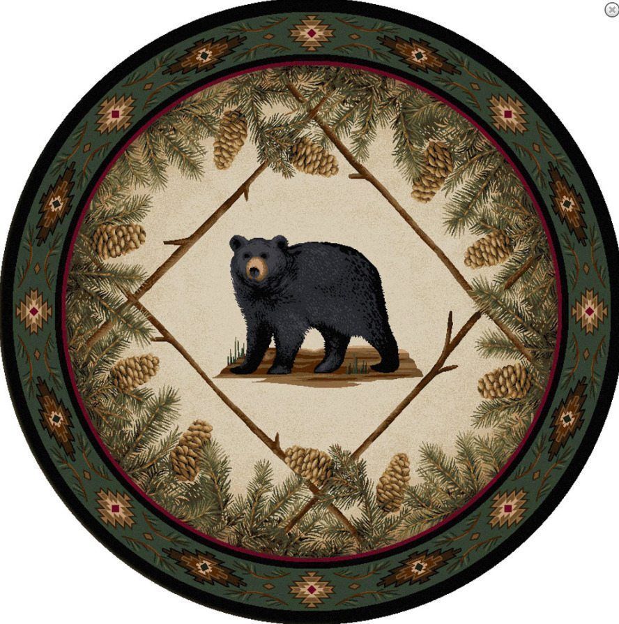 Cub Bear Round Rug Carpet Bedroom Livingroom Home Decor