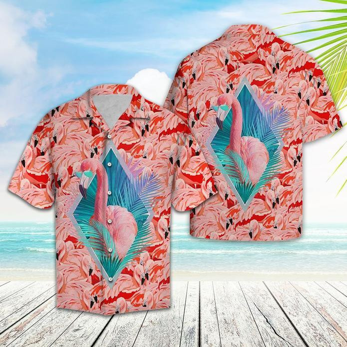 Cute Flamingo Hawaiian Shirt