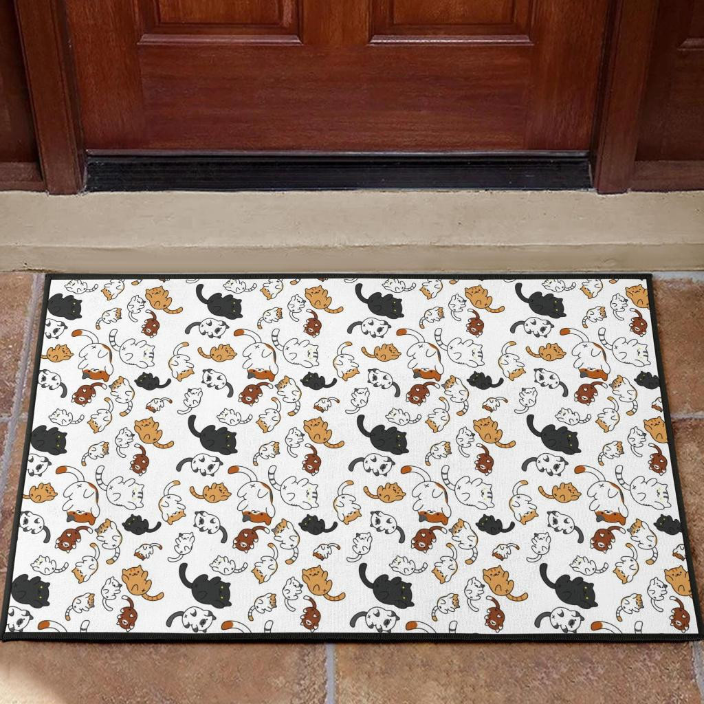 Cute Pattern Cat Rubber Doormats