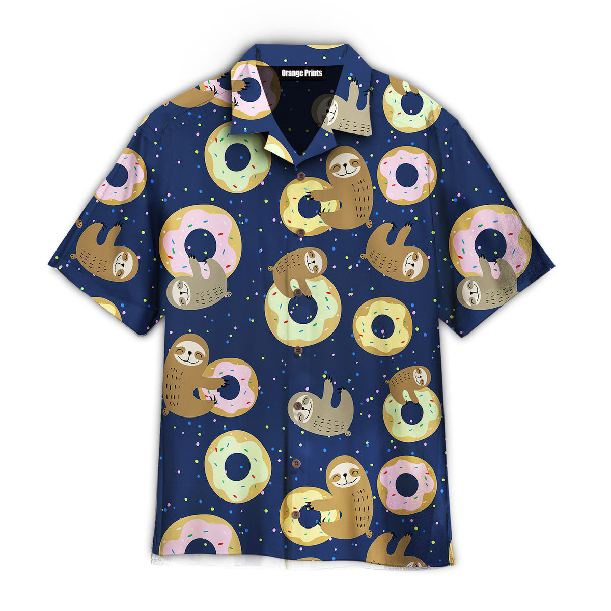 Cute Sloth With Sweet Donuts Hawaiian Shirt