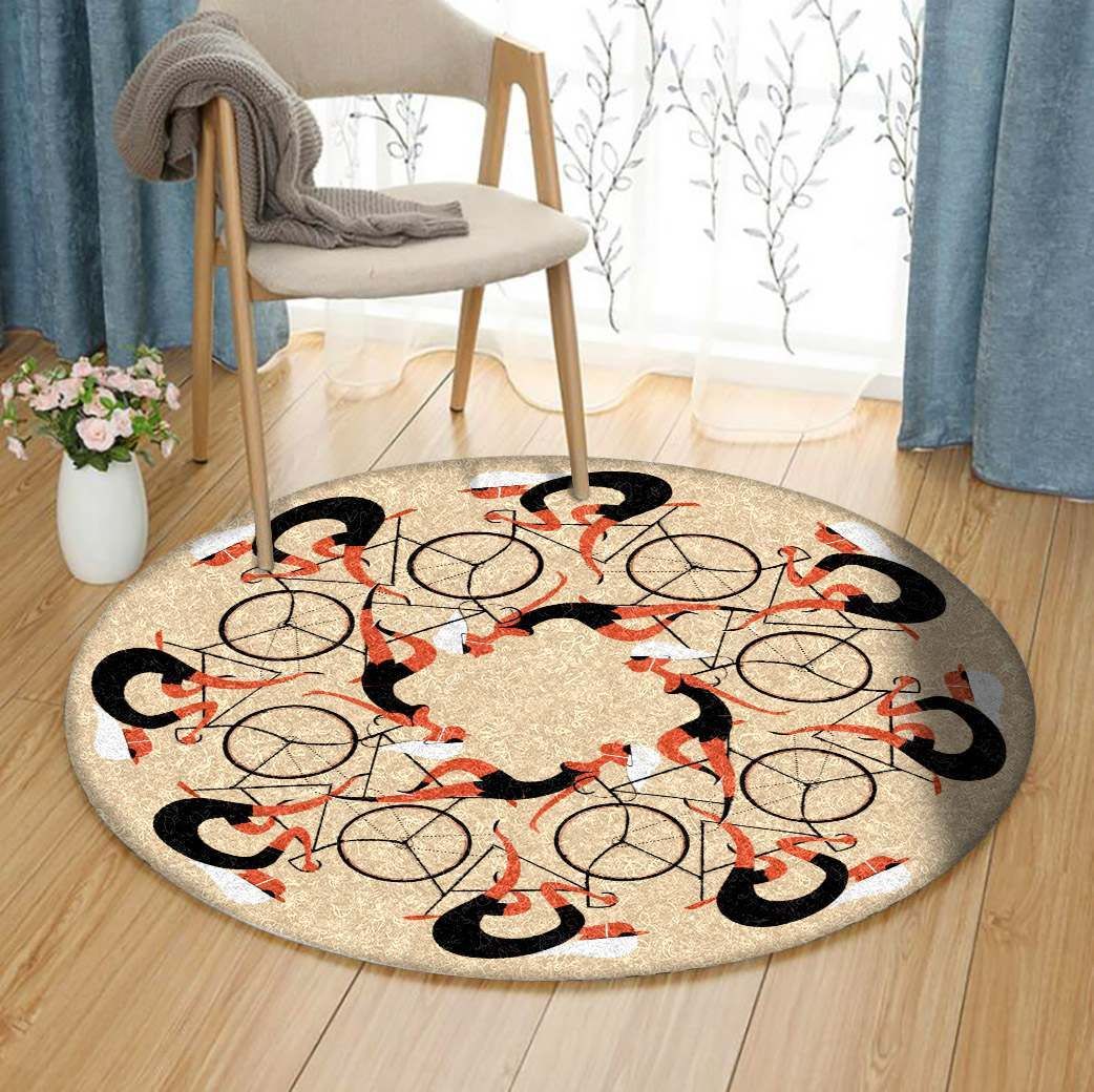Cycling Round Rug Carpet Bedroom Livingroom Home Decor