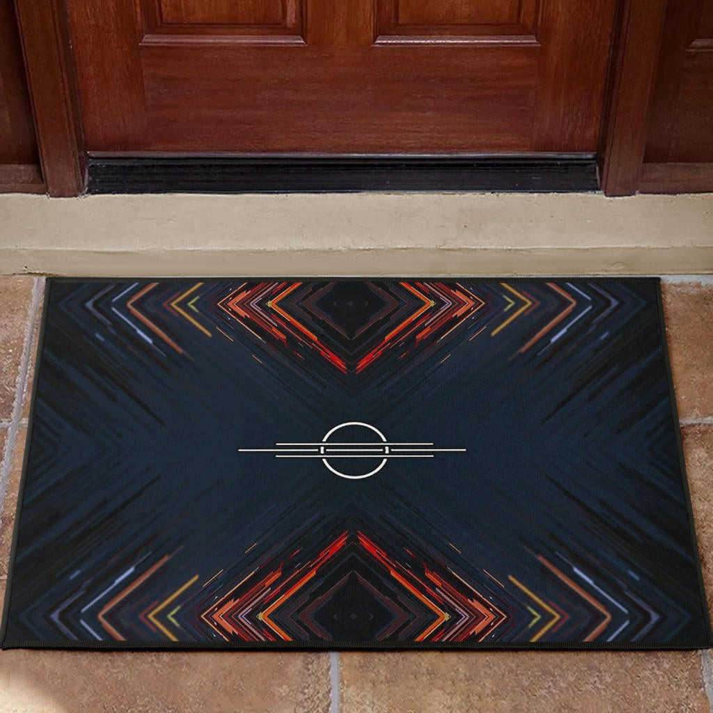 Cypher Magic Square Patterns Rubber Doormat Home Decor