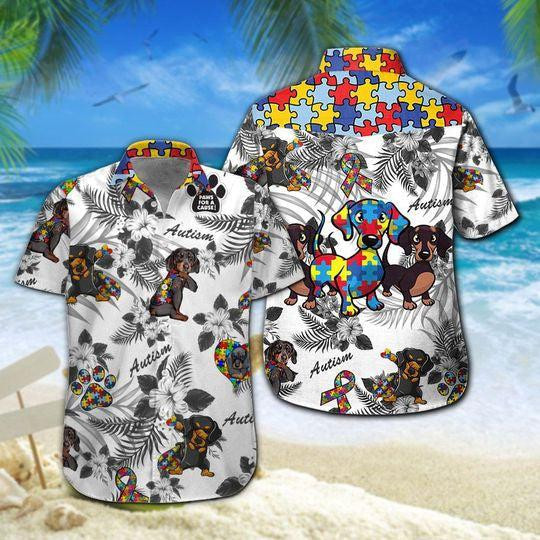 Dachshund Autism Hawaiian Hawaiian Shirt