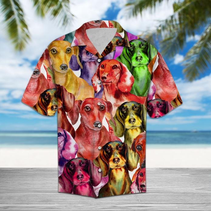 Dachshund Color Hawaiian Shirt