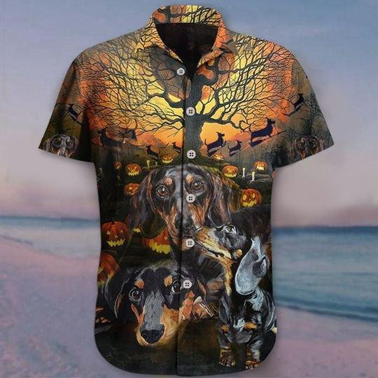 Dachshund Halloween Hawaiian Shirt