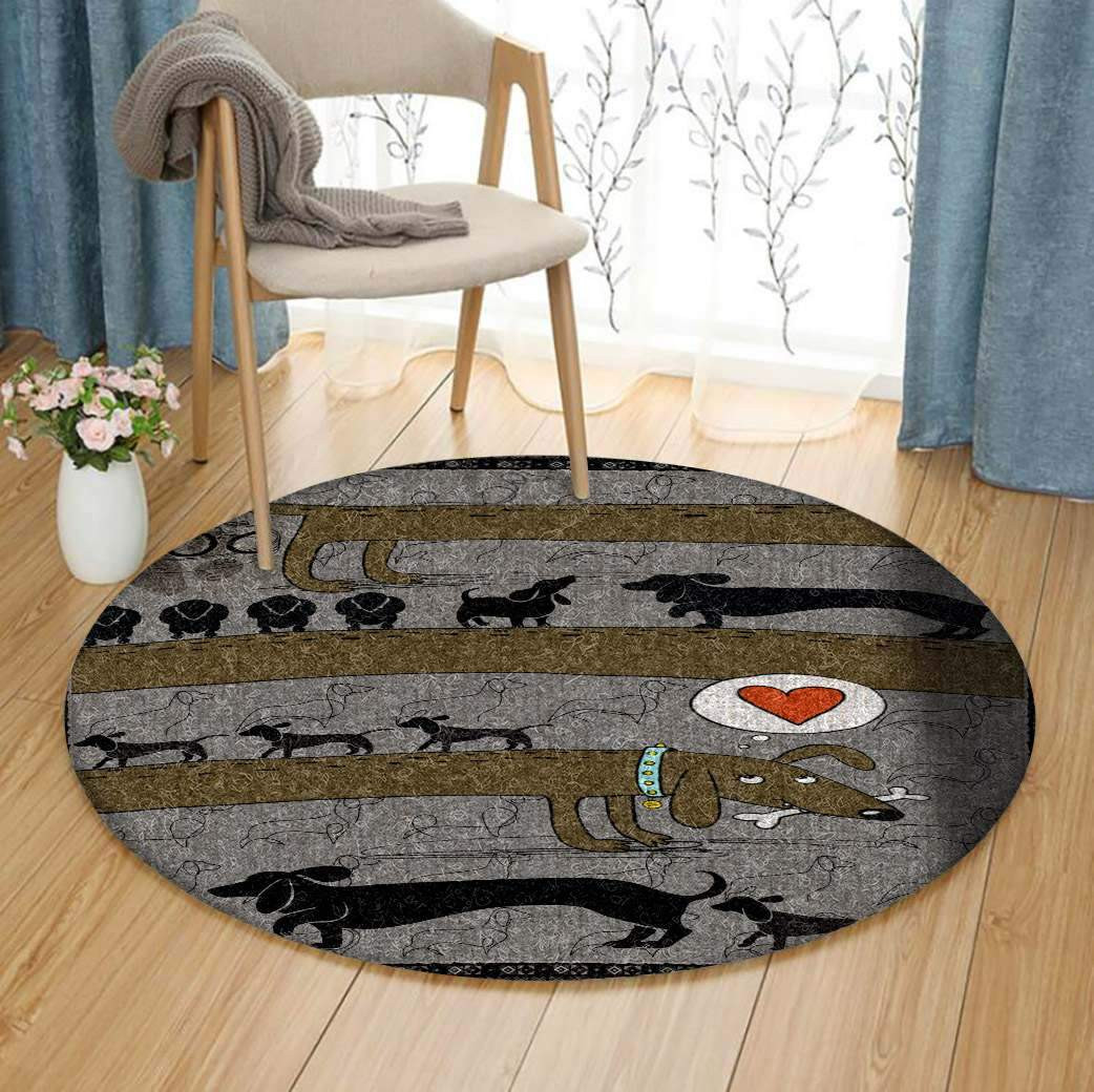 Dachshund Limited Edition Round Rug Carpet Bedroom Livingroom Home Decor