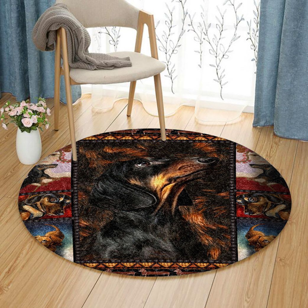 Dachshund Limited Edition Round Rug Carpet Bedroom Livingroom Home Decor